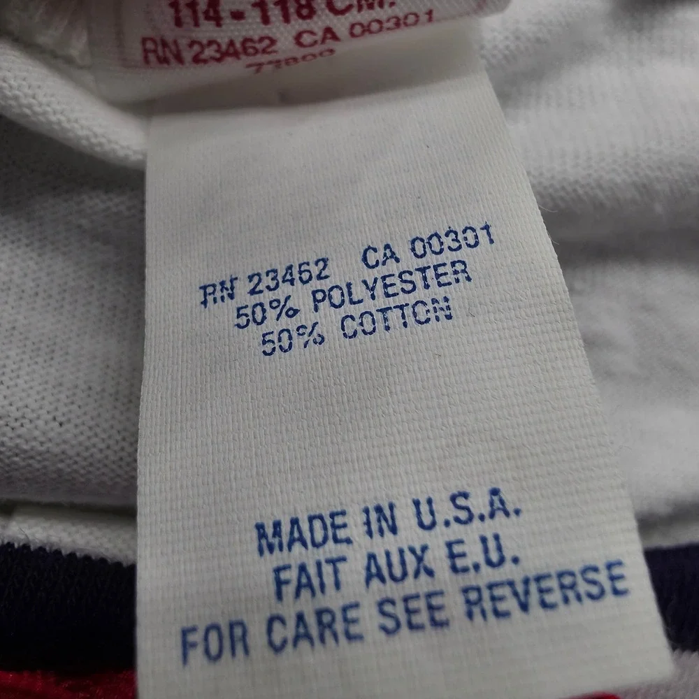 Vintage Buster Brown Kids Sailor Set White Blue Striped 2pc Outfit Size 6 USA